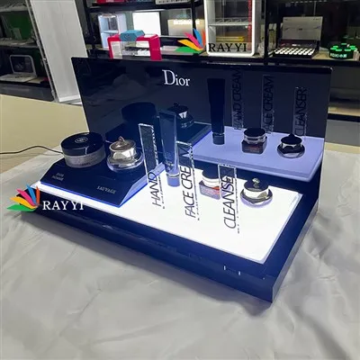 Stand Paparan Kosmetik Akrilik Kaunter